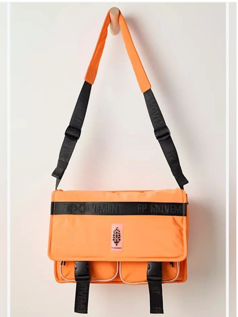 Free People NWT Movement In Motion Orange Messenger Bag